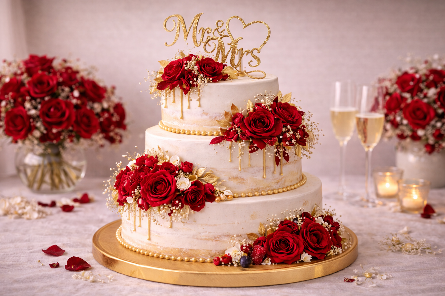 Classic White Wedding Cake