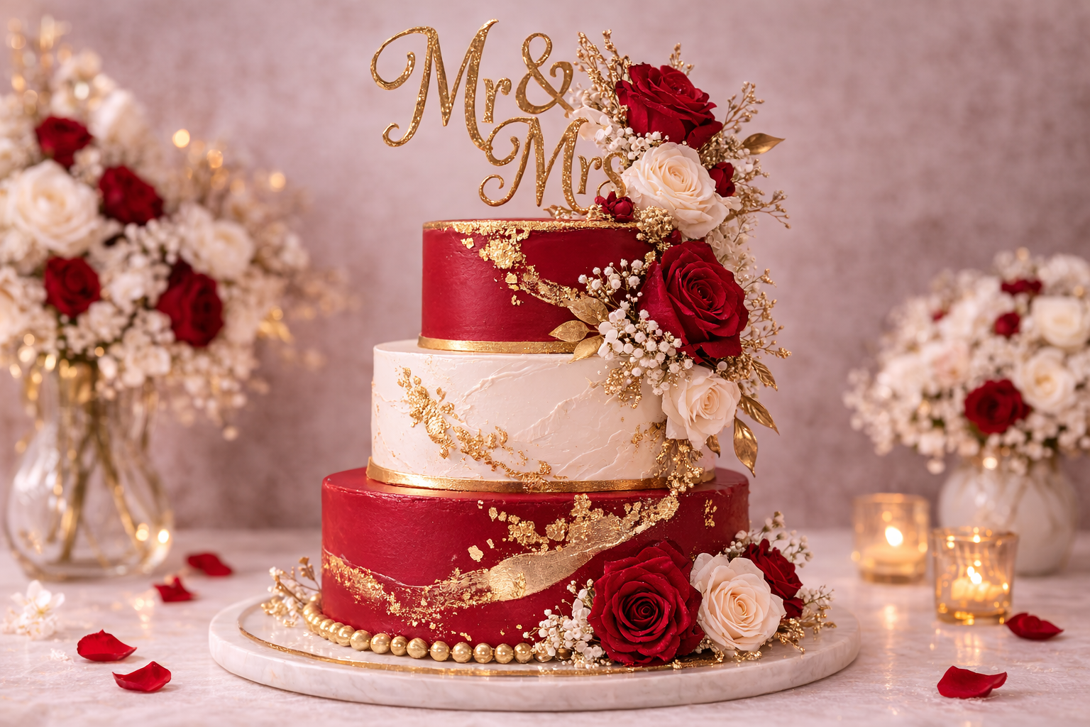 Vintage Lace Wedding Cake